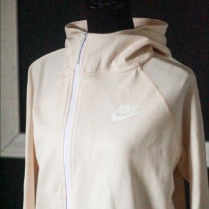 Peach Nike tech fleece zip hoodie
